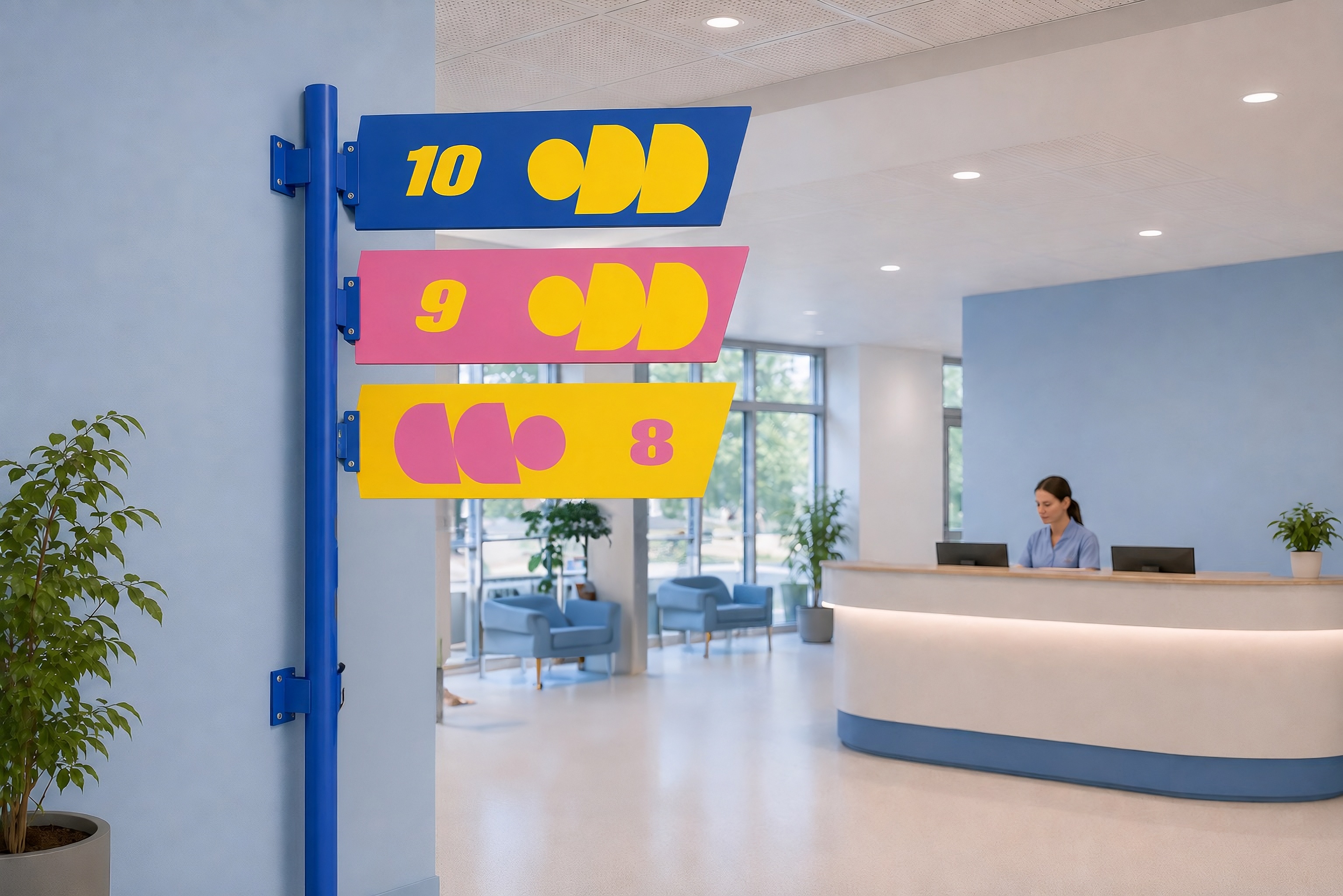 Signalétique Hub AJA CHU de Lille