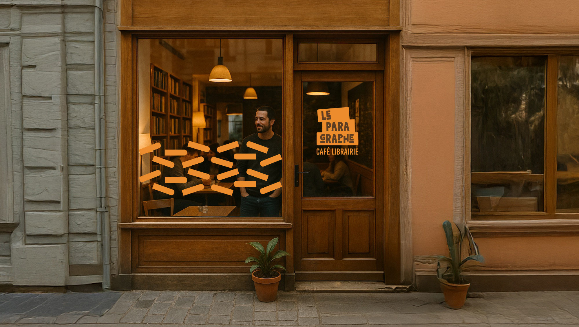 Devanture du Paragraphe Café Librairie